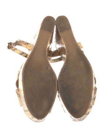 Sergio Rossi Snakeskin Animal Print Espadrilles