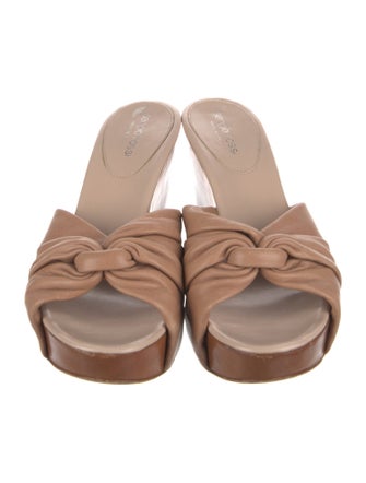 Sergio Rossi Leather Slides