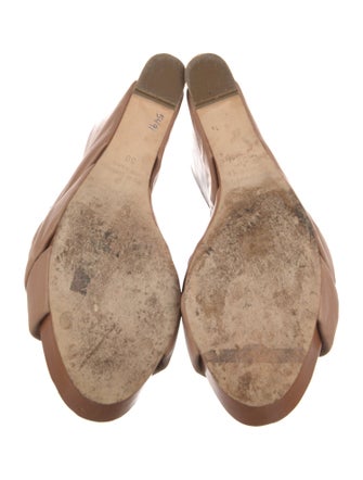 Sergio Rossi Leather Slides