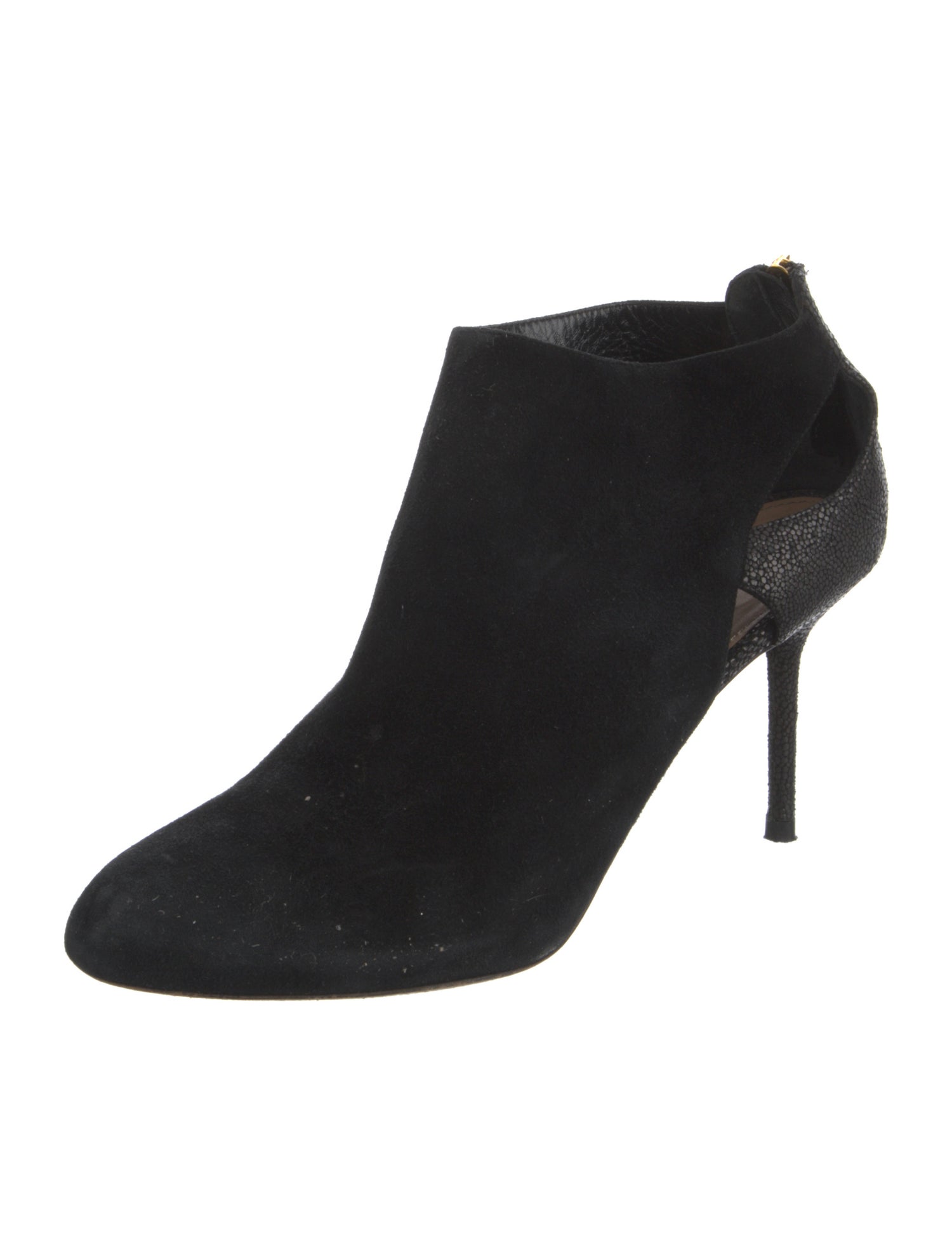 Sergio Rossi Suede Cutout Accent Slingback Pumps