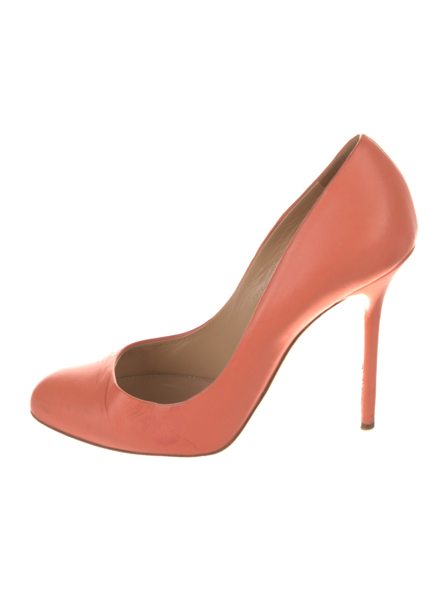 Sergio Rossi Rose Gold Calfskin High Heel Pumps