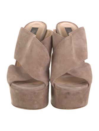 Sergio Rossi Suede Slides