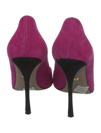 Sergio Rossi Suede Colorblock Pattern Pumps