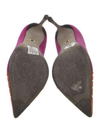 Sergio Rossi Suede Colorblock Pattern Pumps