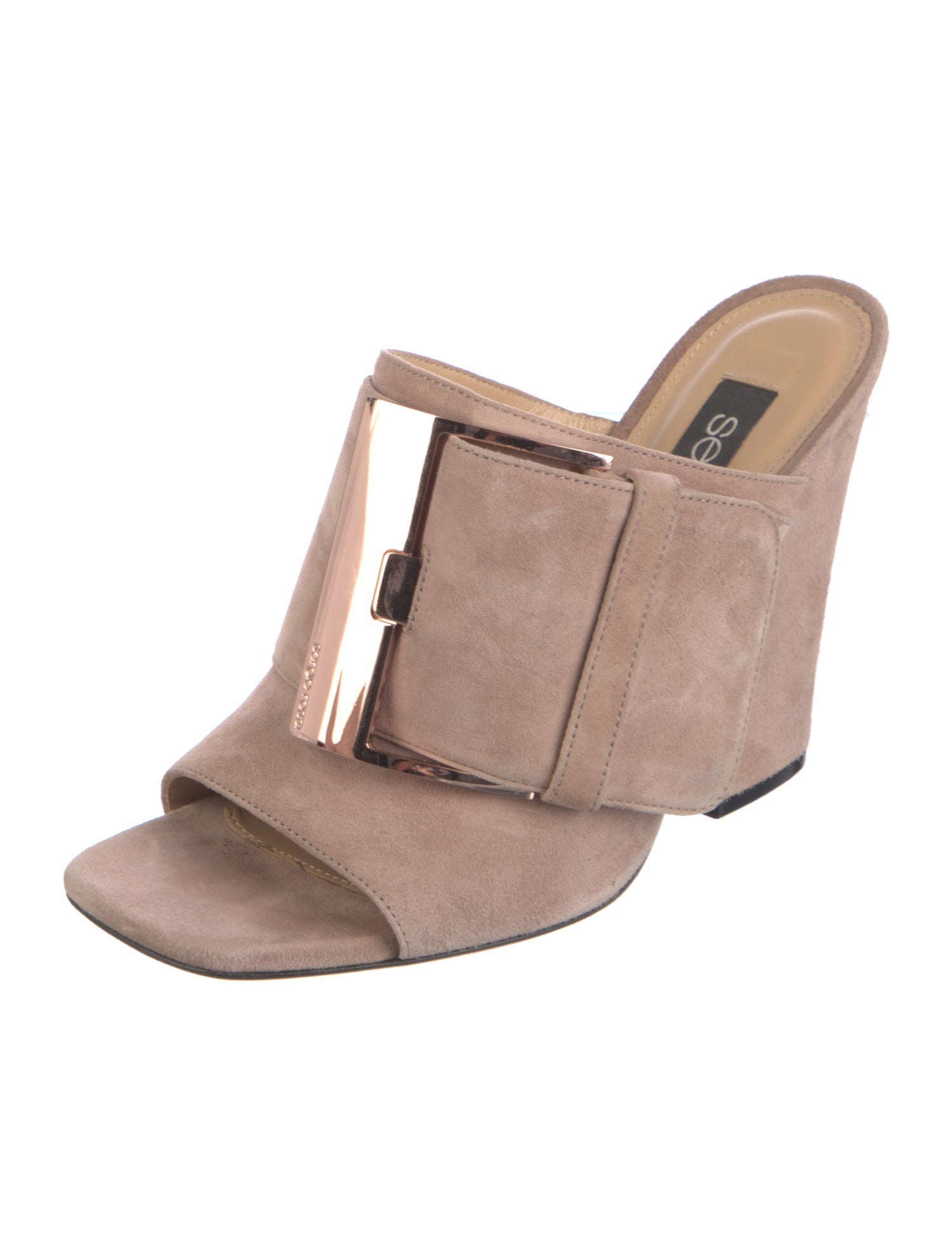 Sergio Rossi Suede Slides