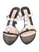 Sergio Rossi Leather Crystal Embellishments Slides