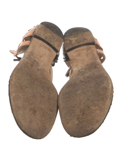 Sergio Rossi Snakeskin T-Strap Sandals