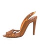 Sergio Rossi Leather Slingback Sandals