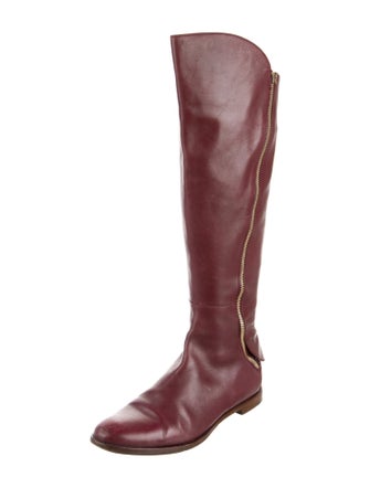 Sergio Rossi Leather Riding Boots