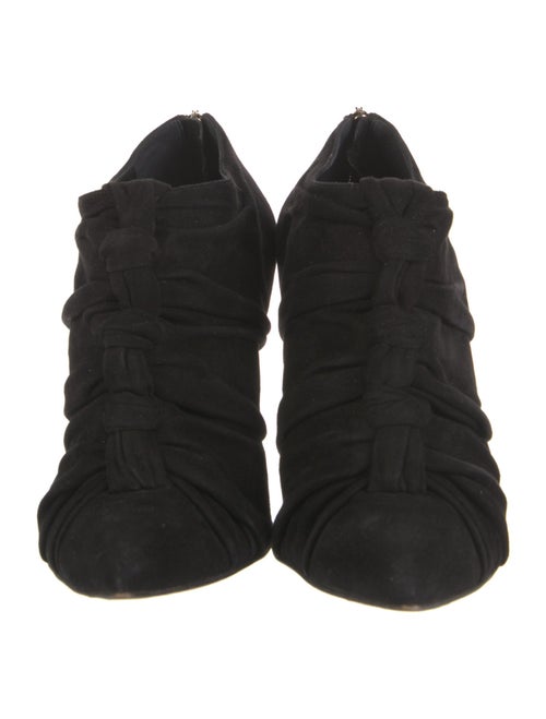 Sergio Rossi Suede Printed Lace-Up Boots