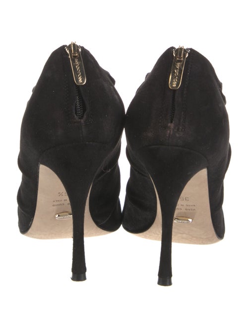 Sergio Rossi Suede Printed Lace-Up Boots