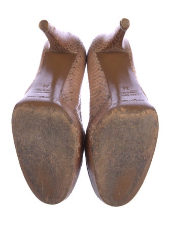 Sergio Rossi Snakeskin Animal Print Pumps