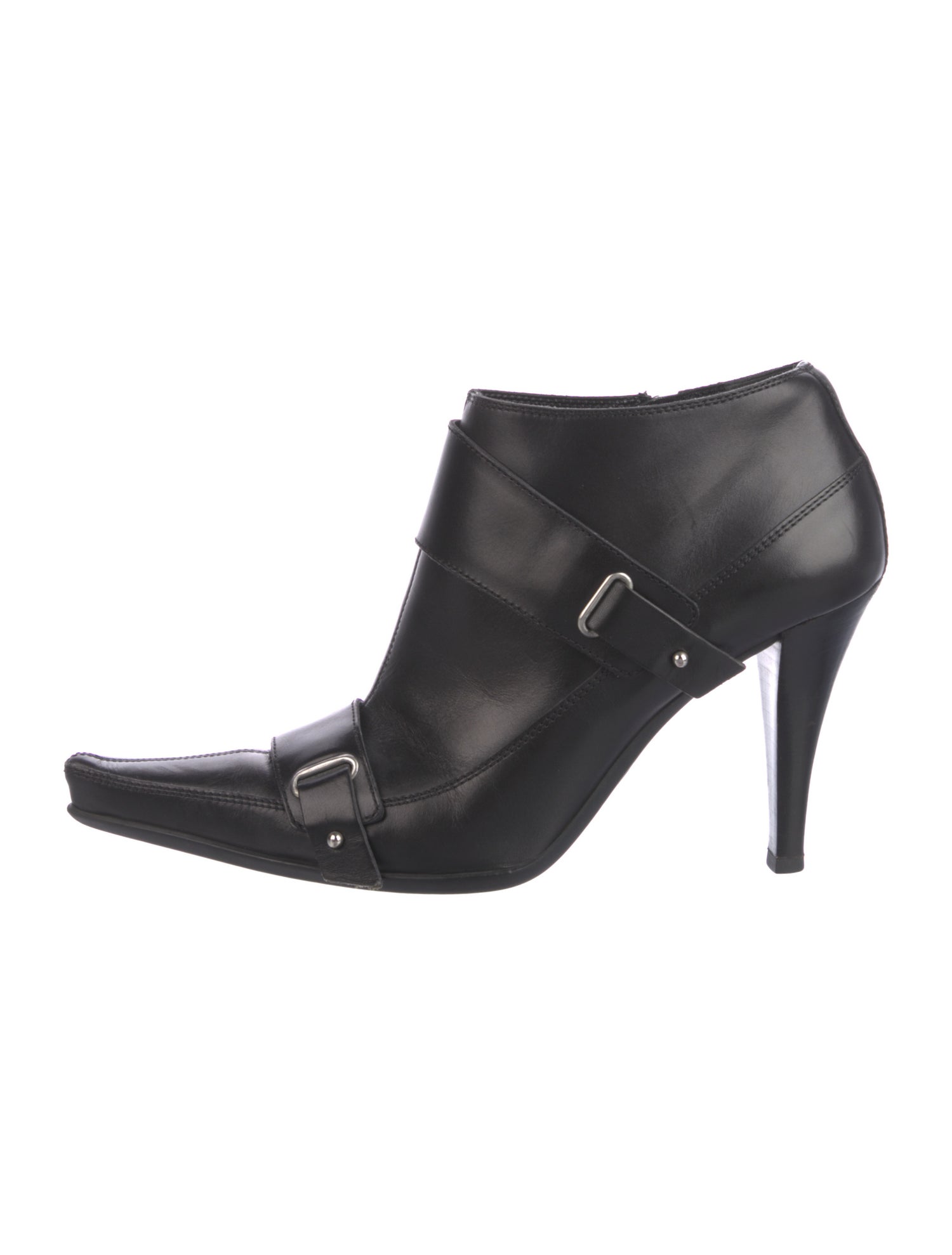 Sergio Rossi Leather Moto Boots