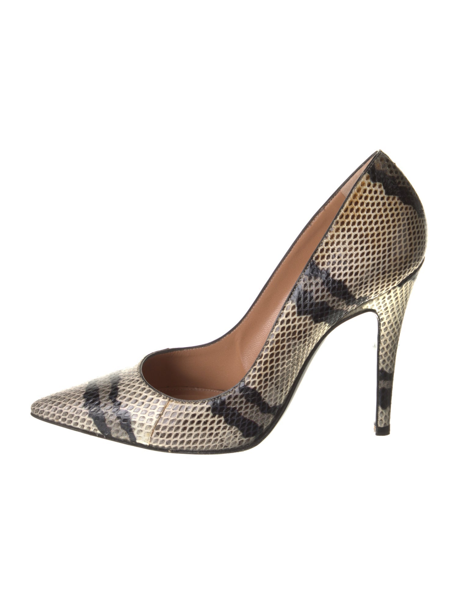 Sergio Rossi Snakeskin Animal Print Pumps