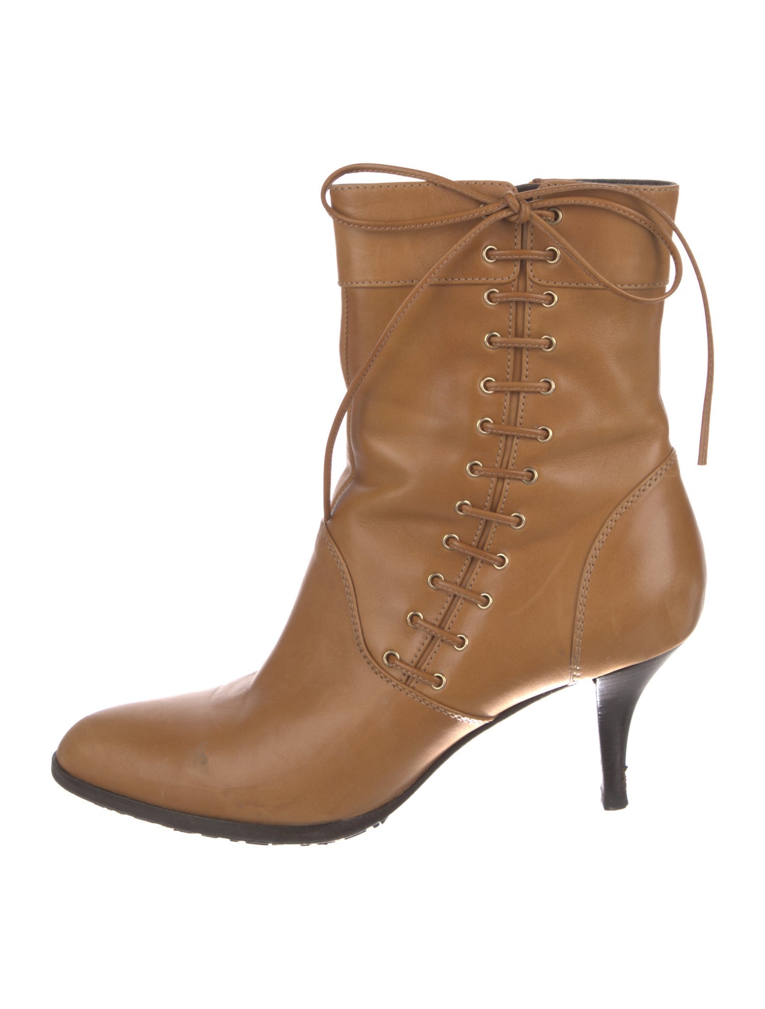 Sergio Rossi Leather Lace-Up Boots