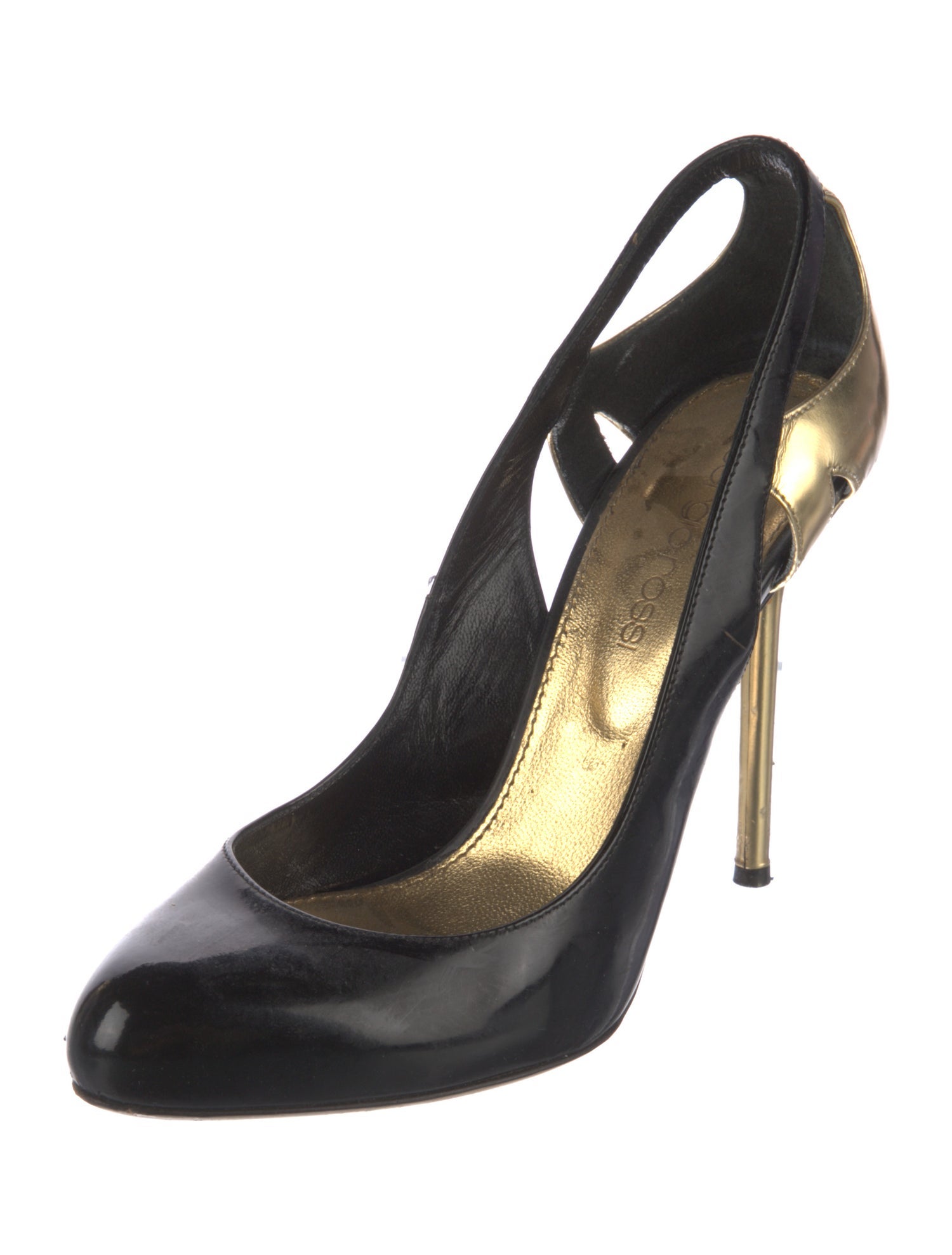 Sergio Rossi Patent Leather Slingback Pumps