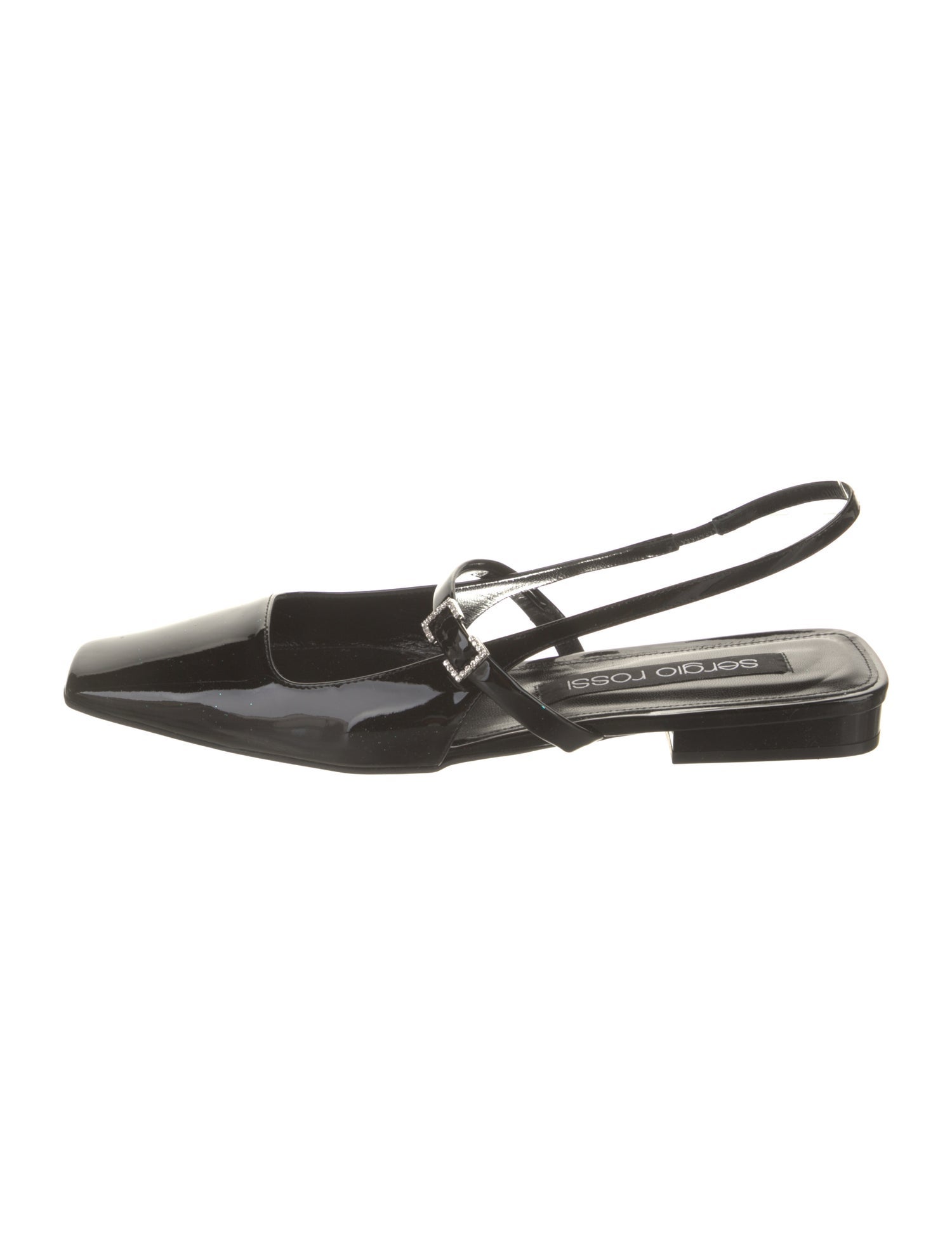 Sergio Rossi Patent Leather Slingback Flats