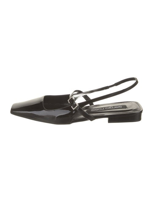 Sergio Rossi Patent Leather Slingback Flats
