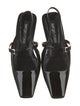 Sergio Rossi Patent Leather Slingback Flats