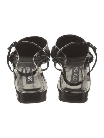 Sergio Rossi Patent Leather Slingback Flats