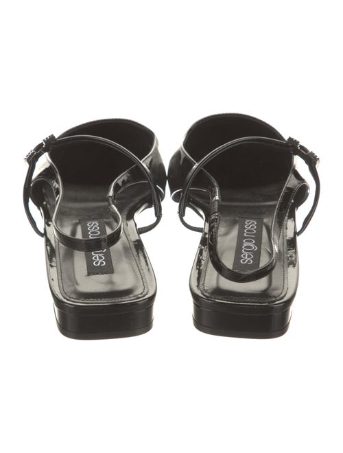 Sergio Rossi Patent Leather Slingback Flats