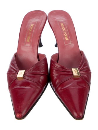 Sergio Rossi Leather Mules