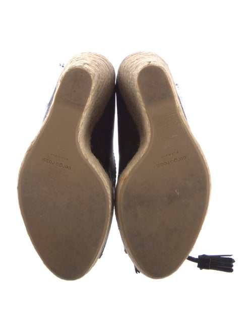 Sergio Rossi Leather Leather Trim Embellishment Espadrilles