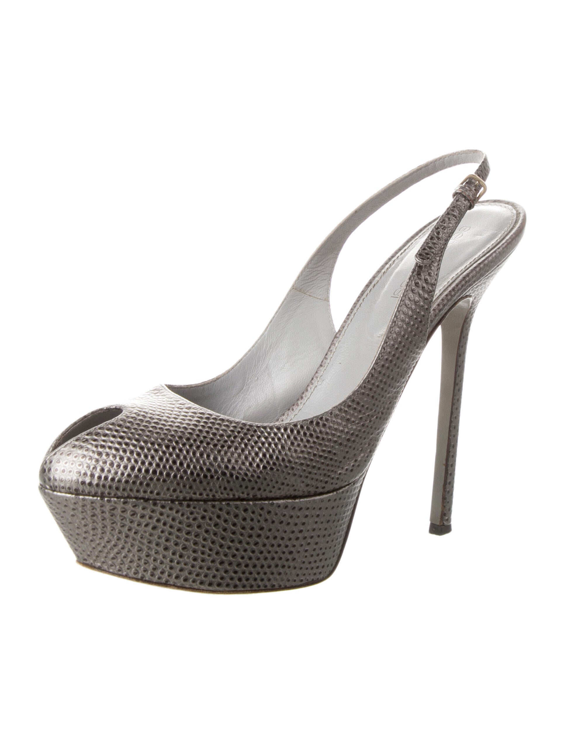 Sergio Rossi Leather Slingback Pumps