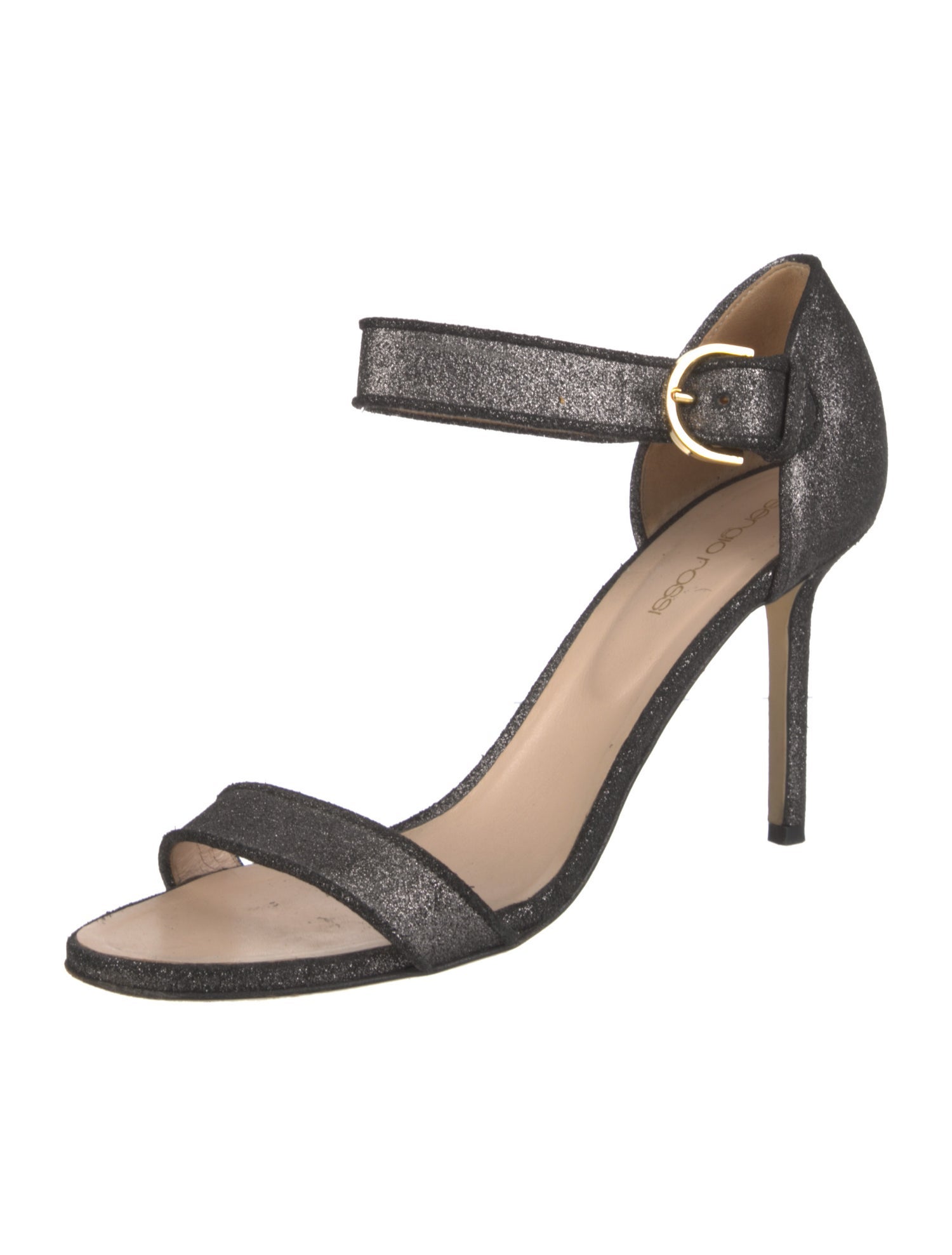 Sergio Rossi Leather Trim Embellishment Sandals