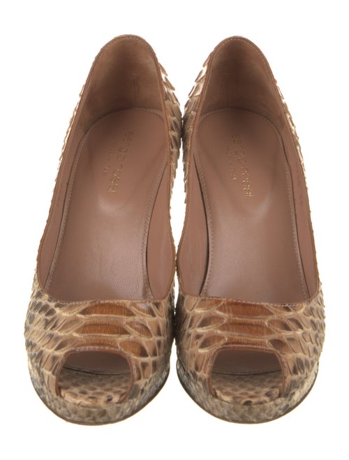 Sergio Rossi Python Animal Print Pumps