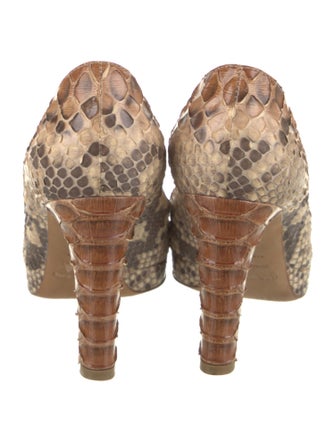 Sergio Rossi Python Animal Print Pumps