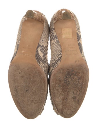 Sergio Rossi Python Animal Print Pumps
