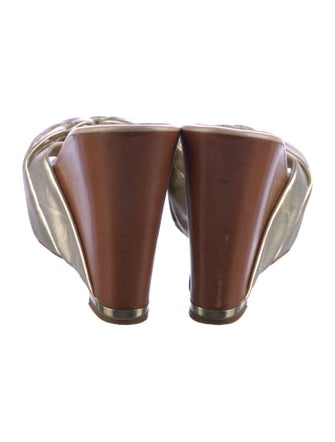 Sergio Rossi Leather Slides