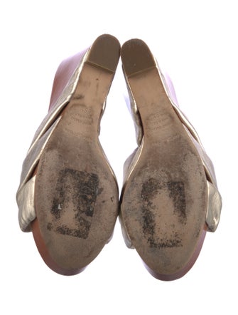 Sergio Rossi Leather Slides