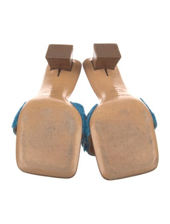 Sergio Rossi Ponyhair Striped Slides