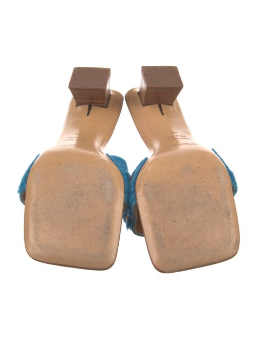 Sergio Rossi Ponyhair Striped Slides