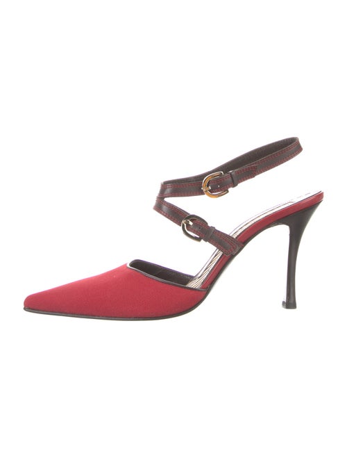 Sergio Rossi Canvas Slingback Pumps