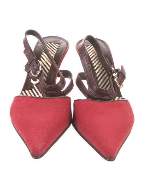 Sergio Rossi Canvas Slingback Pumps