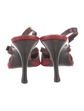 Sergio Rossi Canvas Slingback Pumps