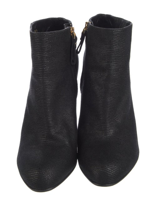 Sergio Rossi Leather Floral Print Boots