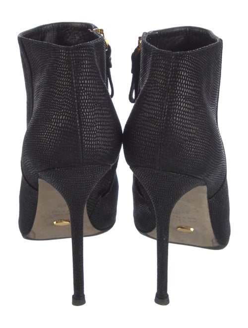 Sergio Rossi Leather Floral Print Boots