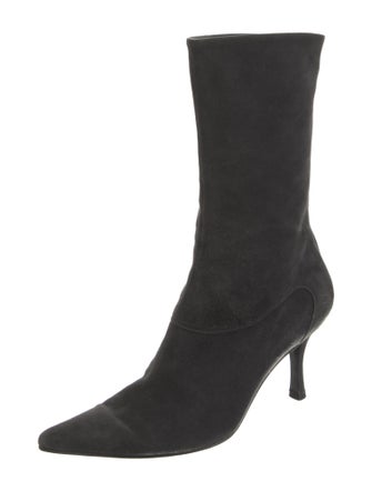 Sergio Rossi Suede Sock Boots