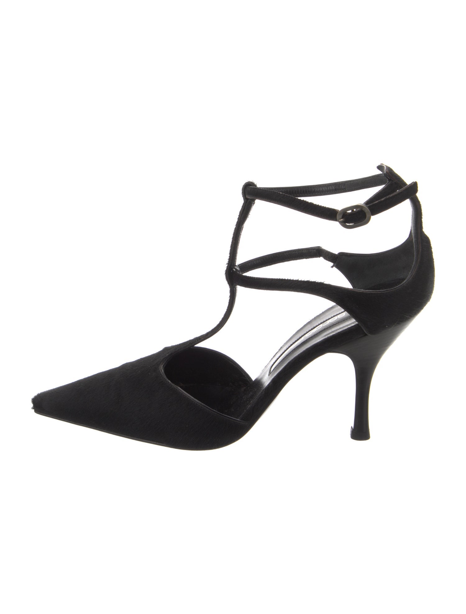 Sergio Rossi Suede T-Strap Pumps