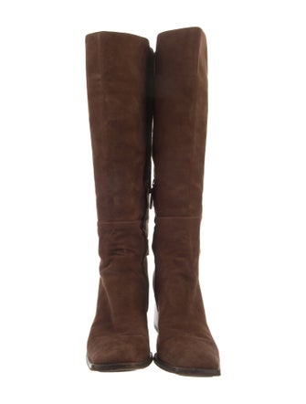 Sergio Rossi Suede Riding Boots