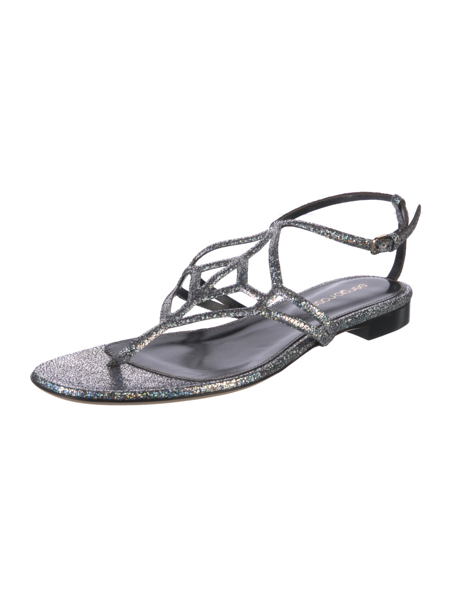 Sergio Rossi Leather Slingback Sandals