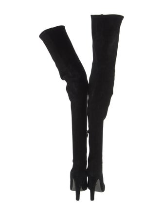 Sergio Rossi Suede Sock Boots