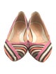 Sergio Rossi Canvas Striped D'Orsay Flats
