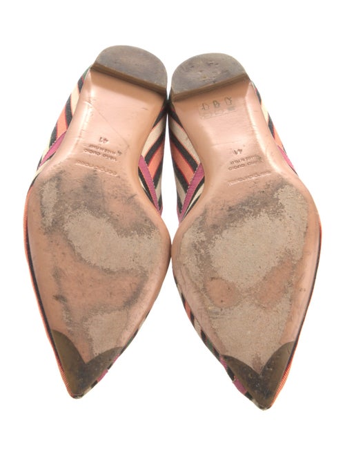 Sergio Rossi Canvas Striped D'Orsay Flats