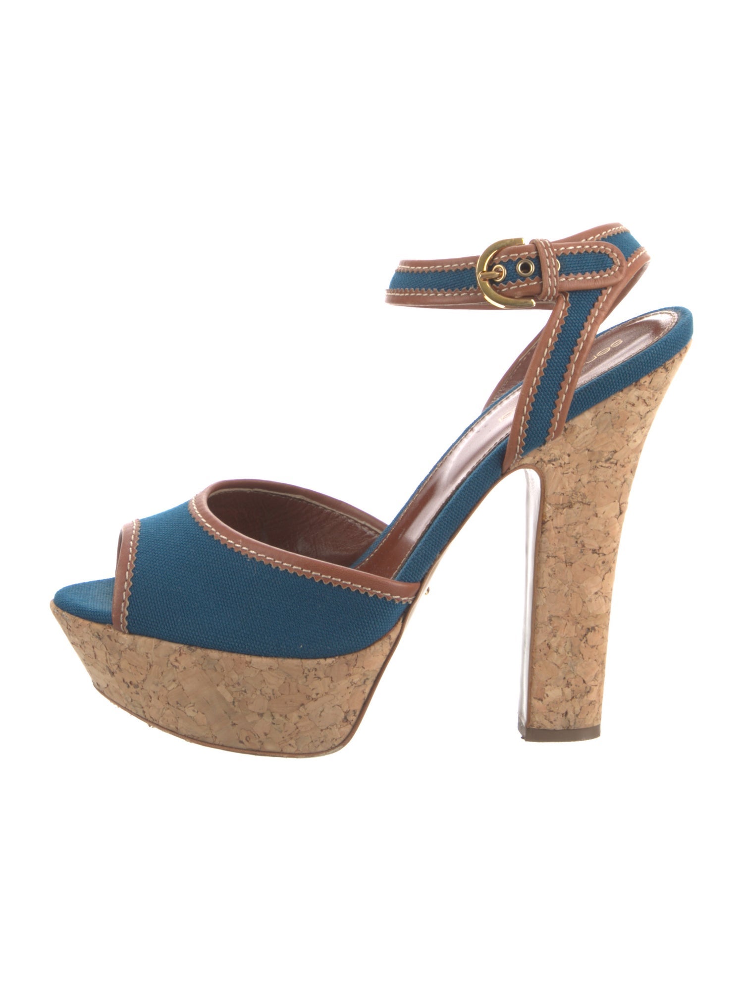 Sergio Rossi Canvas Colorblock Pattern Slingback Pumps