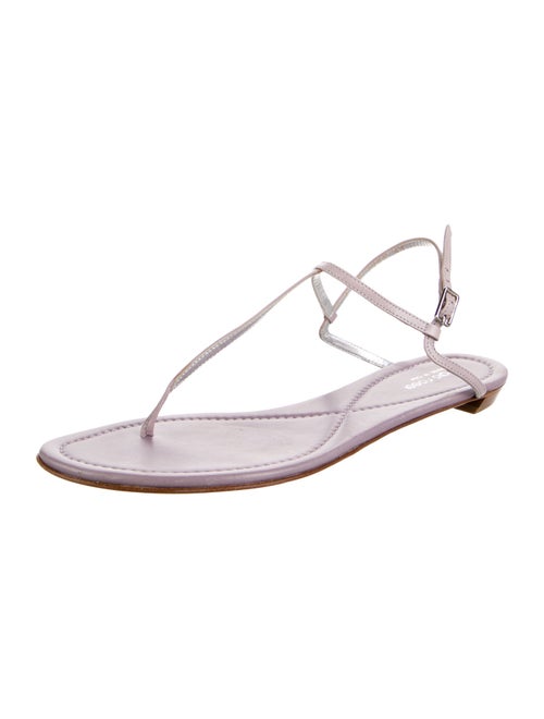 Sergio Rossi Leather T-Strap Sandals